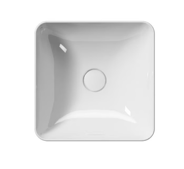 NUBES 38X38 - Countertop square ceramic washbasin by GSI ceramica - view 3